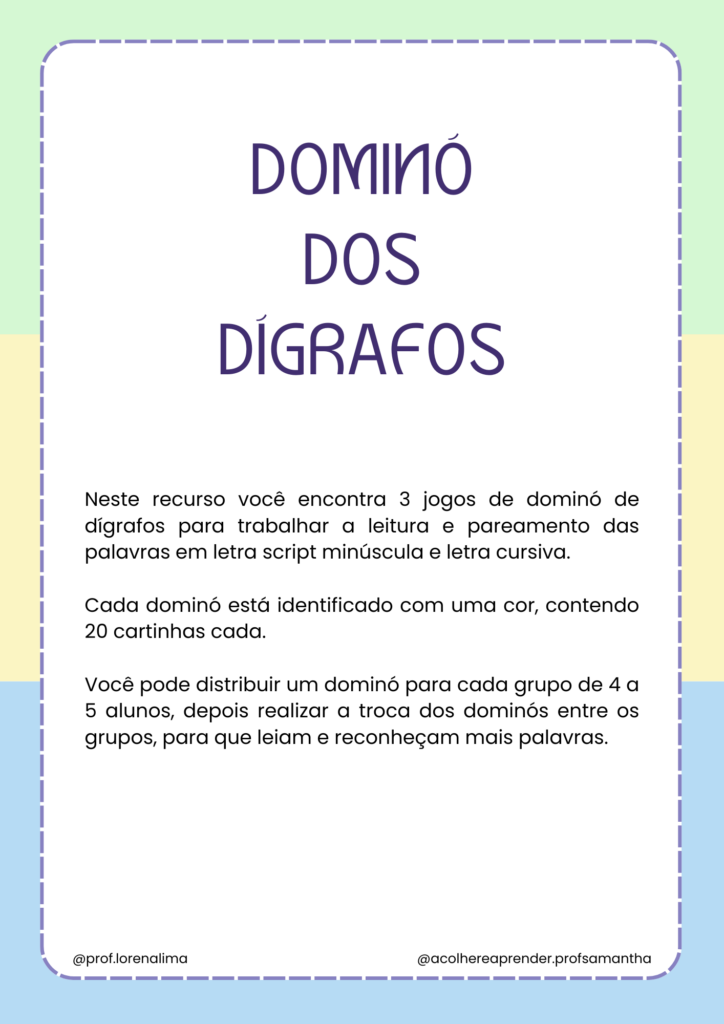 Dominó dos dígrafos - script x cursiva